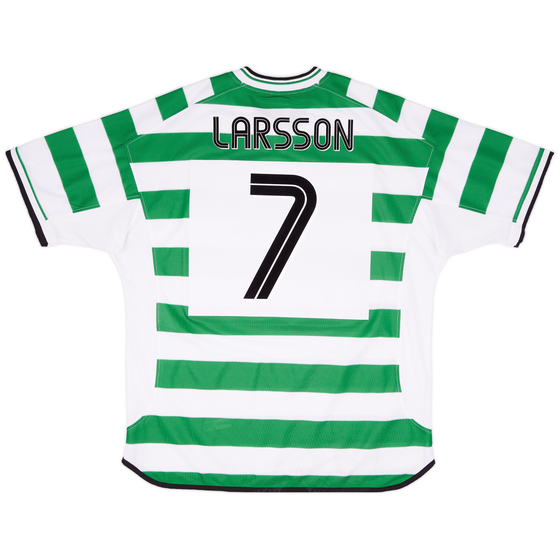 2001-03 Celtic Home Shirt Larsson #7 - 9/10 - (XXL)
