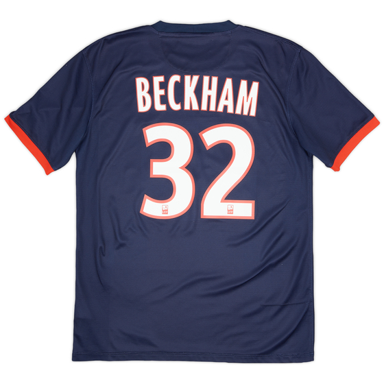 2013-14 Paris Saint-Germain Home Shirt Beckham #32 - 7/10 - (S)