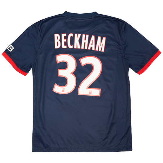 2013-14 Paris Saint-Germain Home Shirt Beckham #32 - 8/10 - (M)