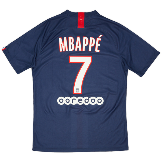 2019-20 Paris Saint-Germain Home Shirt Mbappe #7 - 9/10 - (M)