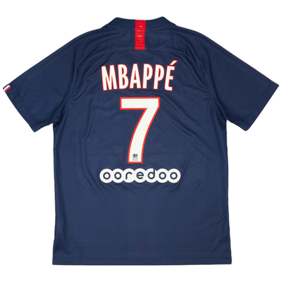 2019-20 Paris Saint-Germain Home Shirt Mbappe #7 - 9/10 - (L)