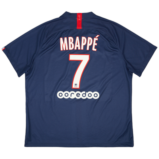 2019-20 Paris Saint-Germain Home Shirt Mbappe #7 - 8/10 - (XXL)