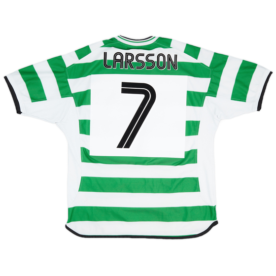 2001-03 Celtic Home Shirt Larsson #7 - 8/10 - (XL)