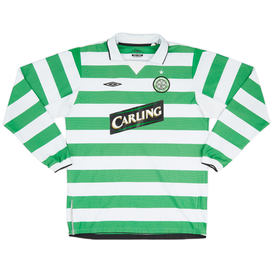 2004-05 Celtic Home L/S Shirt - 7/10 - (XL.Boys)
