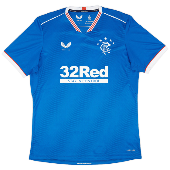 2020-21 Rangers Home Shirt - 8/10 - (L)