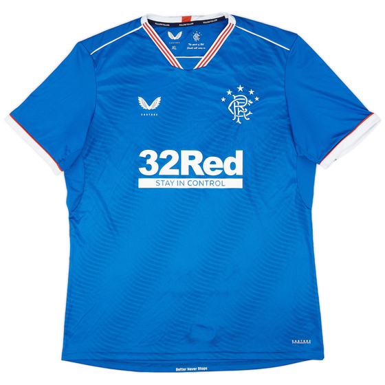 2020-21 Rangers Home Shirt - 9/10 - (XL)