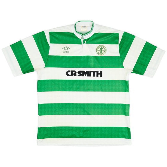 1987-89 Celtic Centenary Home Shirt - 7/10 - (L)