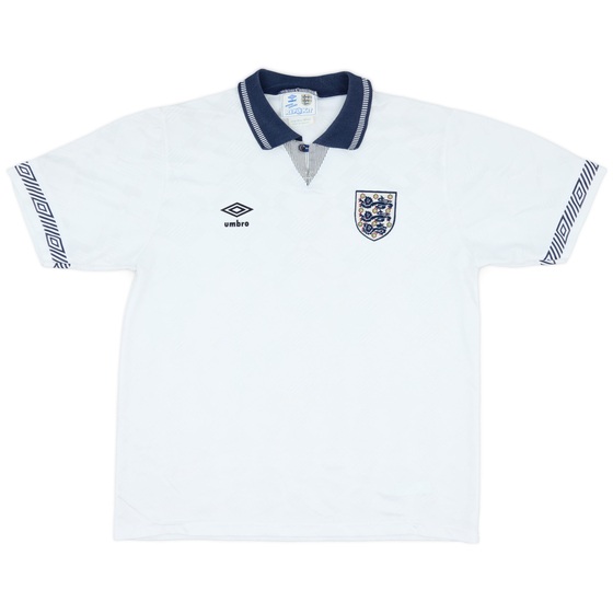 1990-92 England Home Shirt - 6/10 - (L)