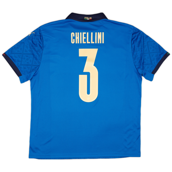 2020-21 Italy Home Shirt Chiellini #3 - 10/10 - (XL)