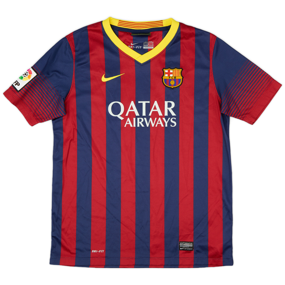 2013-14 Barcelona Home Shirt - 9/10 - (XL.Boys)