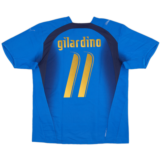 2006 Italy Home Shirt Gilardino #11 - 4/10 - (L)