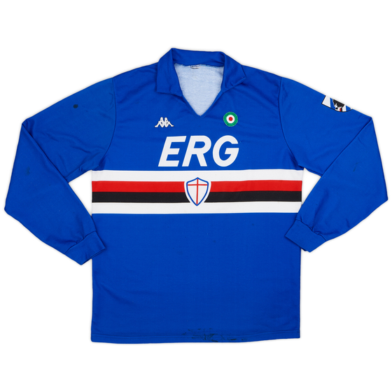 1989-90 Sampdoria Home L/S Shirt - 8/10 - (L)