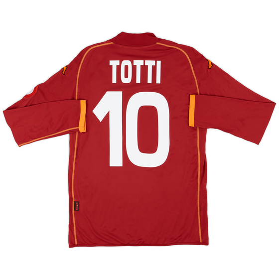2008-09 Roma Home L/S Shirt Totti #10 - 7/10 - (S)