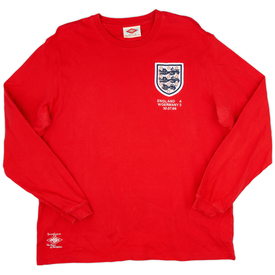 2010 '1966' England Umbro Reissue Away L/S Shirt #6 - 8/10 - (XXL)