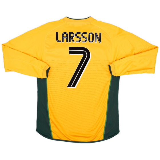 2002-03 Celtic Away L/S Shirt Larsson #7 - 9/10 - (M)