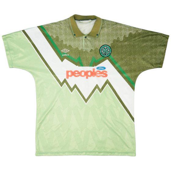 1991-92 Celtic Away Shirt - 8/10 - (XL)