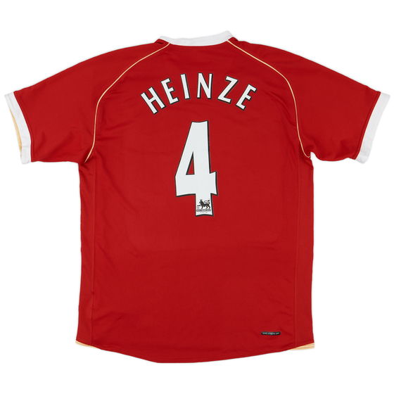 2006-07 Manchester United Home Shirt Heinze #4 - 9/10 - (L)