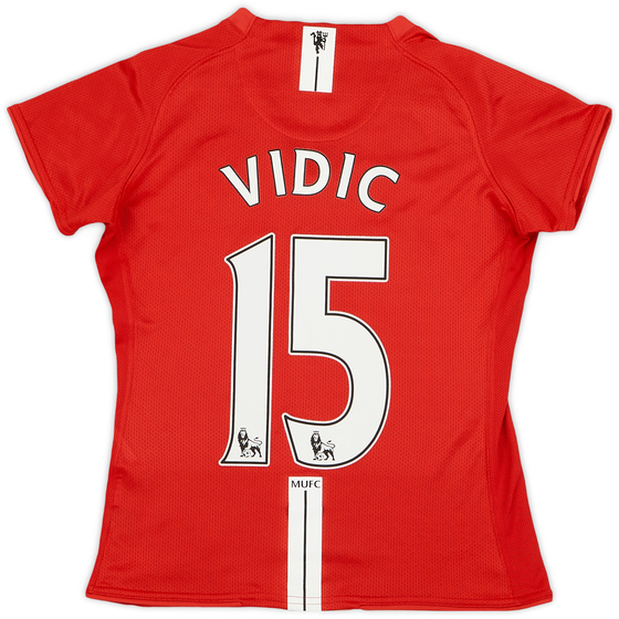 2007-09 Manchester United Home Shirt Vidic #15 - 7/10 - (Women's S)