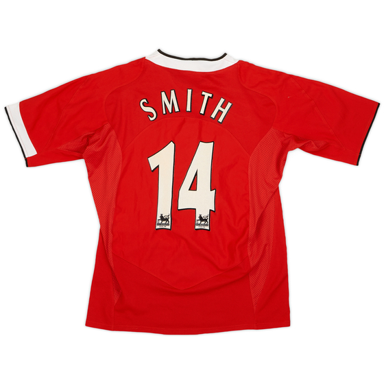 2004-06 Manchester United Home Shirt Smith #14 - 7/10 - (M)