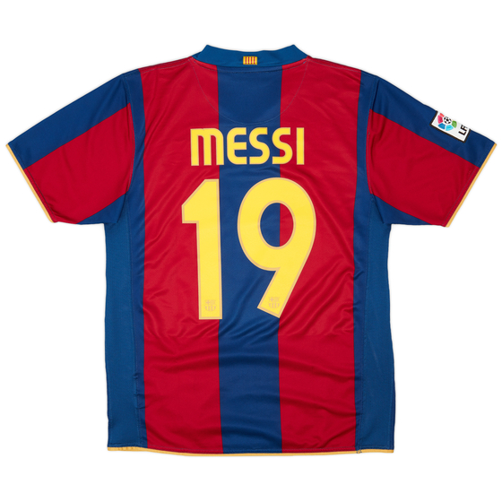 2007-08 Barcelona Home Shirt Messi #19 - 6/10 - (M)
