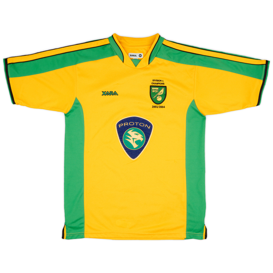 2003-05 Norwich 'Division 1 Champions' Home Shirt - 8/10 - (S)