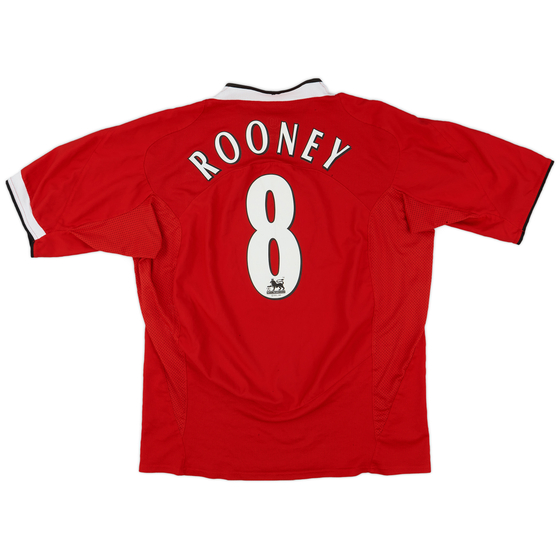 2004-06 Manchester United Home Shirt Rooney #8 - 8/10 - (XL)
