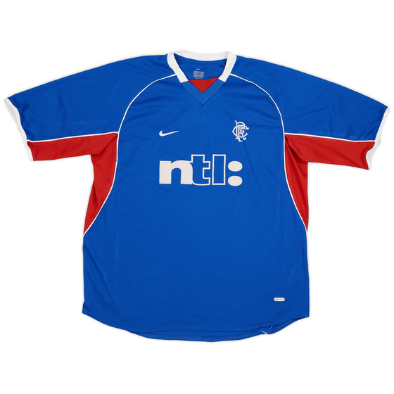 2001-02 Rangers Home Shirt - 9/10 - (XL)