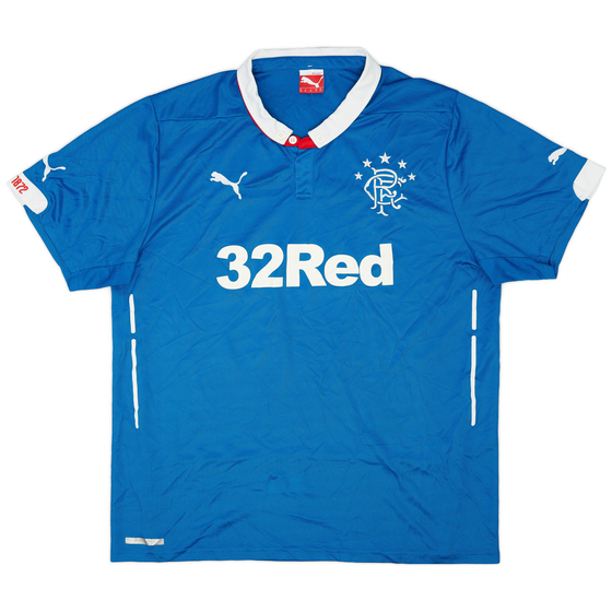 2014-15 Rangers Home Shirt - 8/10 - (XL)