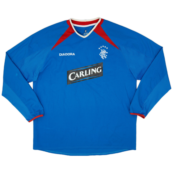 2003-04 Rangers Home L/S Shirt - 8/10 - (XL)