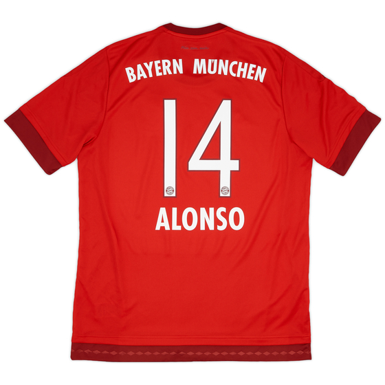 2015-16 Bayern Munich Home Shirt Alonso #14 - 9/10 - (L)