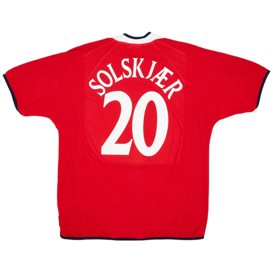 2000-02 Norway Home Shirt Solskjaer #20 - 8/10 - (XL)