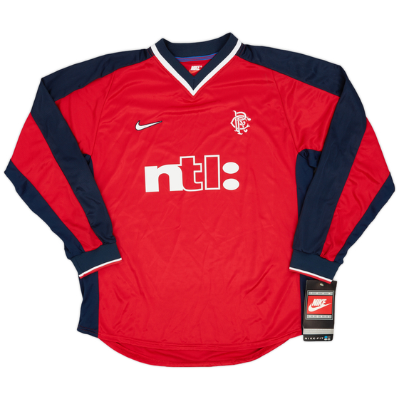 1999-00 Rangers Player Issue Third L/S Shirt (L)