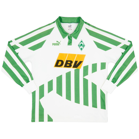 1994-95 Werder Bremen Home L/S Shirt - 8/10 - (XL)