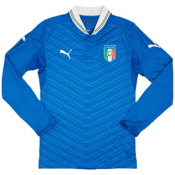 2012-13 Italy Home L/S Shirt - 9/10 - (M)