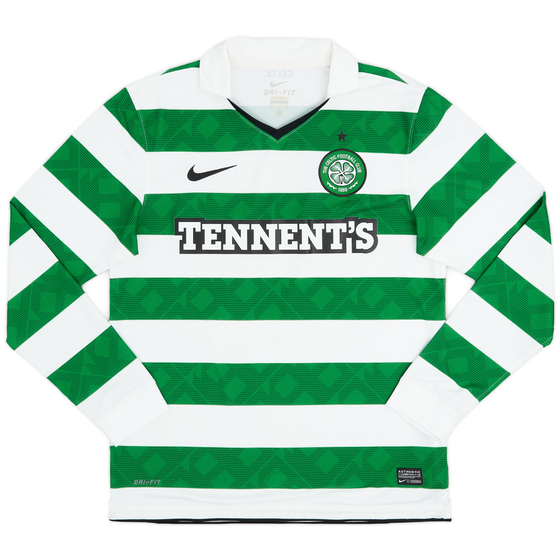 2010-12 Celtic Home L/S Shirt - 7/10 - (M)