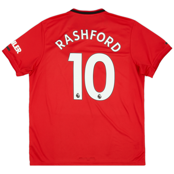 2019-20 Manchester United Home Shirt Rashford #10 - 9/10 - (XL)
