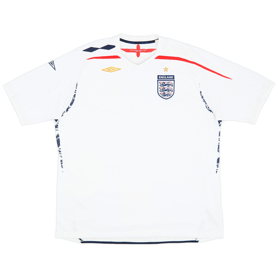 2007-09 England Home Shirt - 8/10 - (3XL)