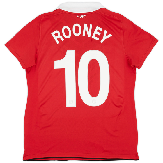 2010-11 Manchester United Home Shirt Rooney #10 - 8/10 - (Women's L)