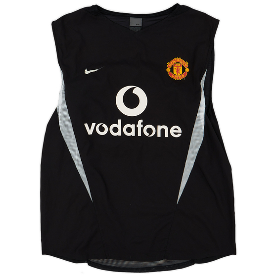 2003-04 Manchester United Player Issue Nike Training Vest - 5/10 - (M)
