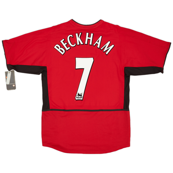 2002-04 Manchester United Home Shirt Beckham #7 (M)