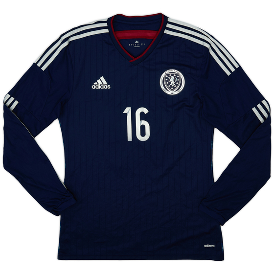 2014-15 Scotland Player Issue Home L/S Shirt #16 - 10/10 - (M)