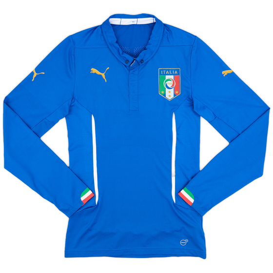 2014-15 Italy Player Issue Home L/S Shirt - 10/10 - (L)