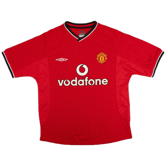 2000-02 Manchester United Home Shirt - 8/10 - (Y)