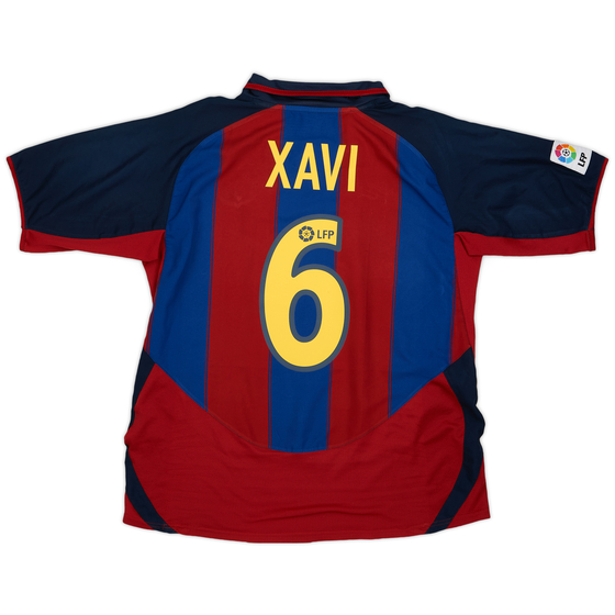 2003-04 Barcelona Home Shirt Xavi #6 - 7/10 - (L)