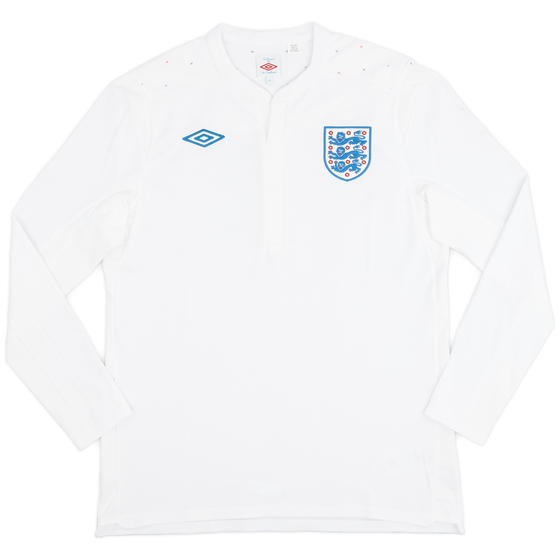 2010-11 England Home L/S Shirt - 9/10 - (L)