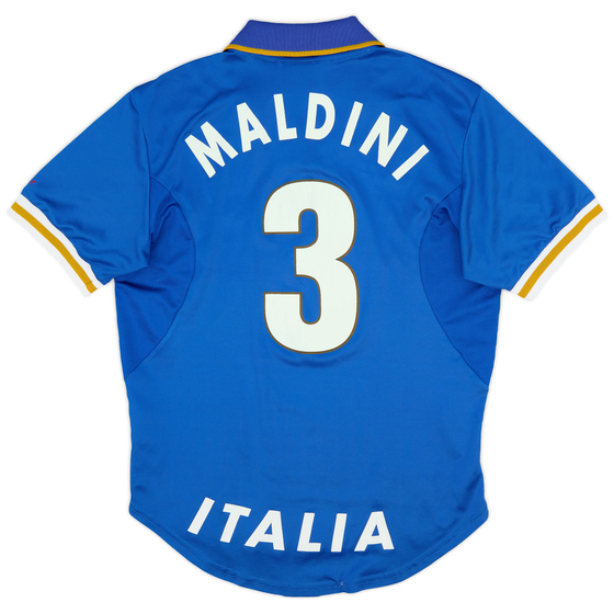 1996-97 Italy Home Shirt Maldini #3 - 6/10 - (XS)