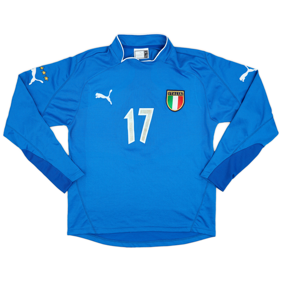 2003-04 Italy Home L/S Shirt #17 - 6/10 - (Women's M)