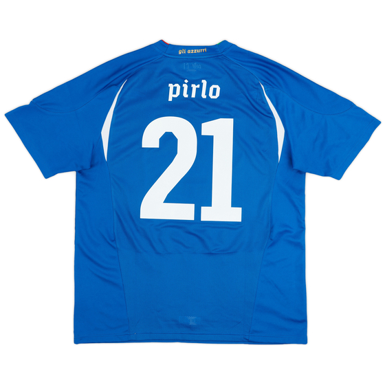 2010-12 Italy Basic Home Shirt Pirlo #21 - 9/10 - (XL)