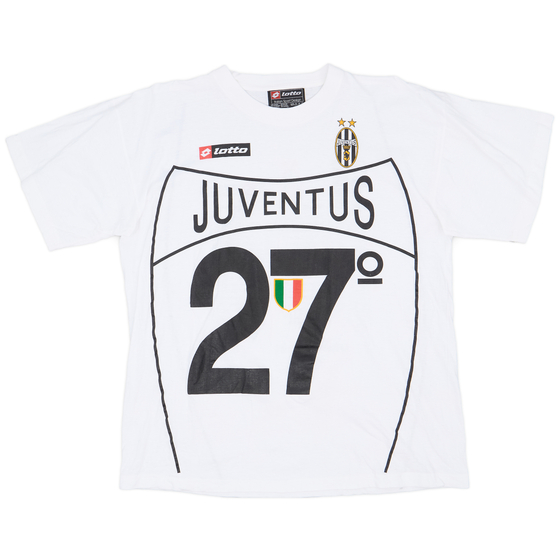 2002-03 Juventus Lotto '27 Campioni D'Italia' Cotton Tee - 9/10 - (XL)