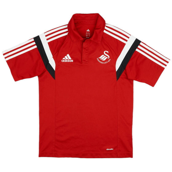 2014-15 Swansea adidas Polo Shirt - 9/10 - (S)